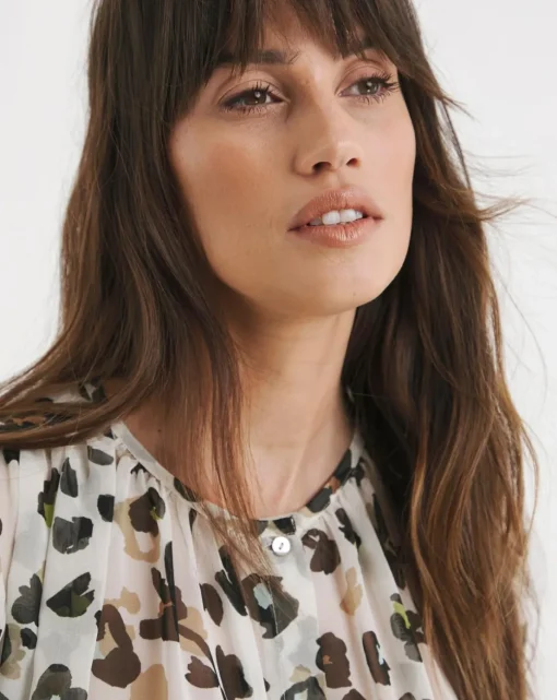 Printed Georgette Button Through Blouse