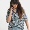 Printed Linen Mix Shirt