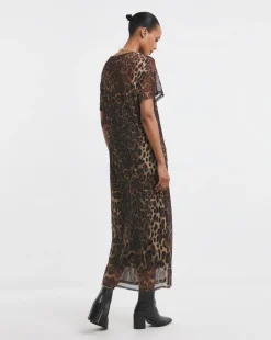 Printed Mesh T-Shirt Dress