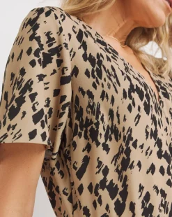 Printed Pleated Kilt Dress