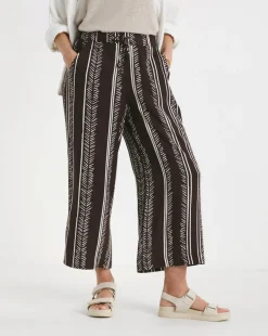 Printed Spun Viscose Wide Leg Culotte