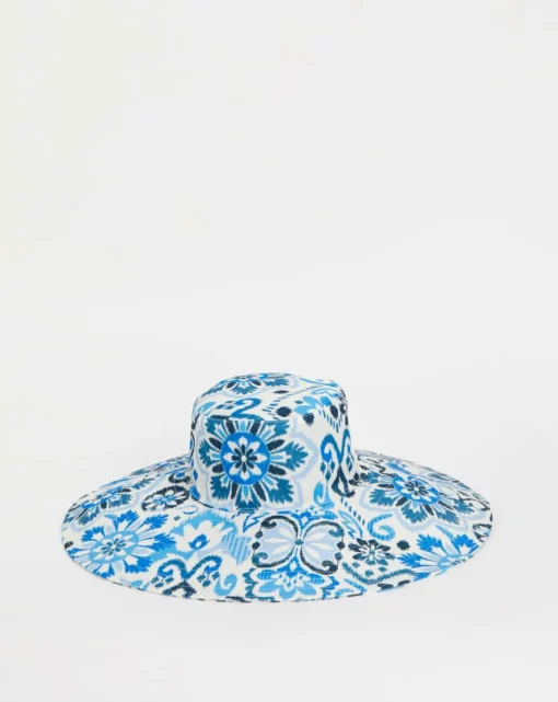Printed Tie Detail Sun Hat