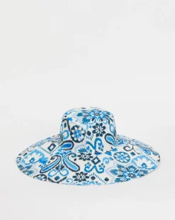 Printed Tie Detail Sun Hat