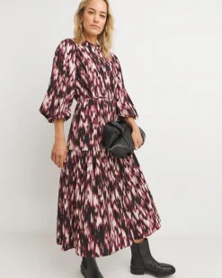 Puff Sleeve Button Through Dress