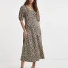 Puff Sleeve Soft Touch Jersey Dress