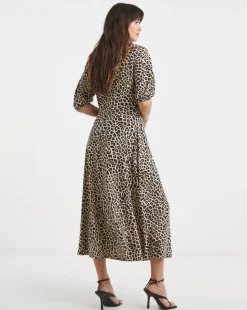 Puff Sleeve Soft Touch Jersey Dress