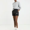 PUMA Essentials Small No.1 Logo 5" High Waist Shorts