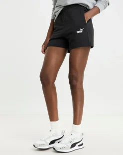 PUMA Essentials Small No.1 Logo 5" High Waist Shorts