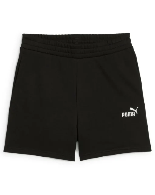 PUMA Essentials Small No.1 Logo 5" High Waist Shorts