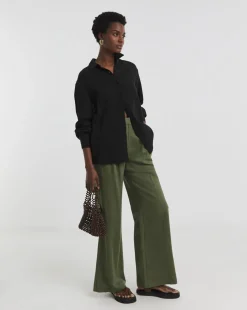 Pure Cotton Textured Relaxed Long Sleeve Shirt