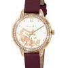 Radley Rose Gold Stone Cranberry Leather Strap Watch