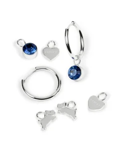 Radley Silver Plated Huggie Earring and Charm Set