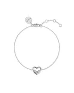 Radley Silver Plated Stone Set Open Heart Bracelet