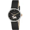 Radley Silver Plated Two Tone Black Leather Strap Watch