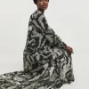 Religion Grandad Collar Maxi Dress