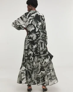 Religion Grandad Collar Maxi Dress