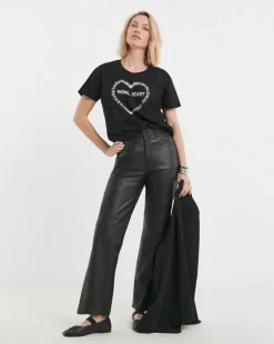 Religion Rebel Heart Hand Tie Dyed Embellished T-Shirt