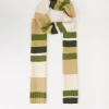 Ribbed Stripe Knitted Scarf