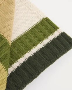 Ribbed Stripe Knitted Scarf