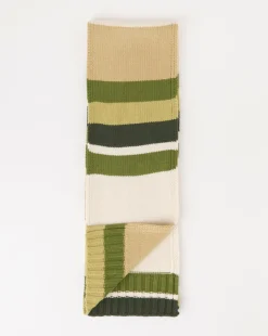 Ribbed Stripe Knitted Scarf