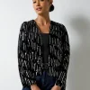 Ro&Zo Black Embellished Velvet Jacket