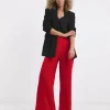 Satin Back Crepe Wide Leg Trouser