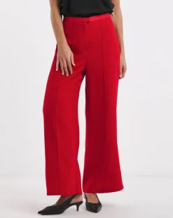 Satin Back Crepe Wide Leg Trouser