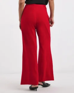Satin Back Crepe Wide Leg Trouser