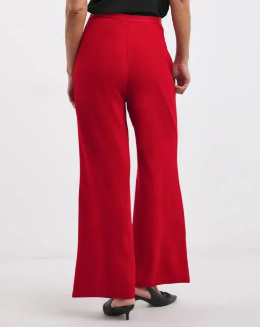 Satin Back Crepe Wide Leg Trouser