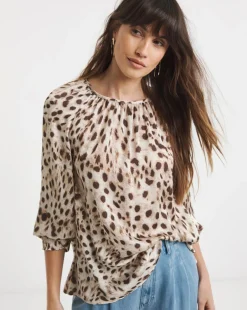 Satin Raglan Sleeve Blouse Blouse