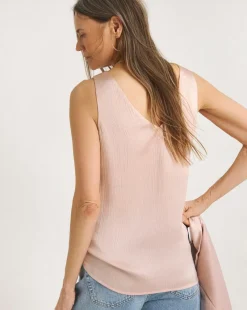 Satin V Neck Vest Top
