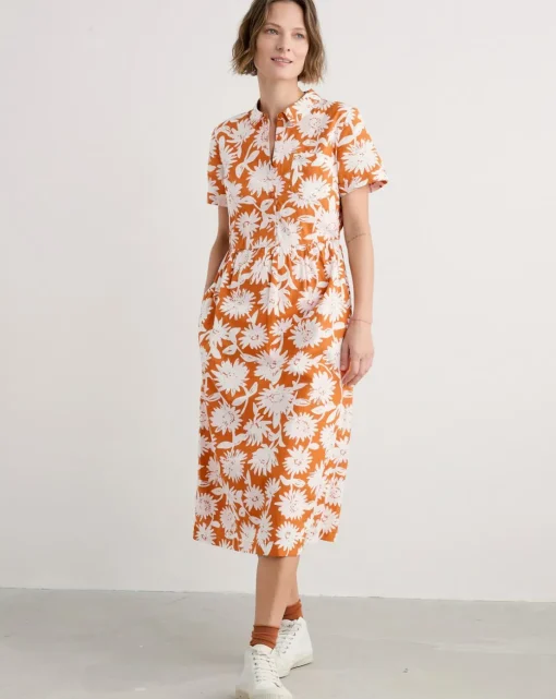 Seasalt Cornwall Fleet Dress Daisy Shadow Cumin
