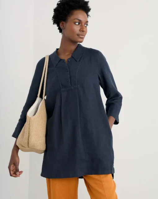 Seasalt Cornwall Harbour Tide Clock Tunic