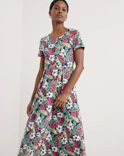 Seasalt Cornwall s/s Veronica Dress Garden Flowers Night