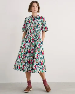 Seasalt Cornwall Wild Liquorice Dress Studio Shapes Chalk