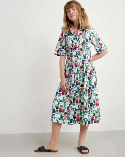 Seasalt Cornwall Wild Liquorice Dress Studio Shapes Chalk