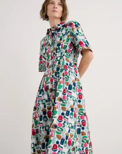 Seasalt Cornwall Wild Liquorice Dress Studio Shapes Chalk