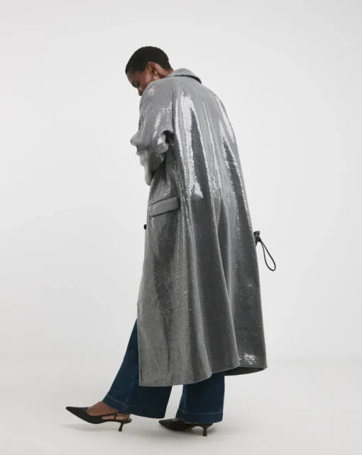 Sequin Longline Coat