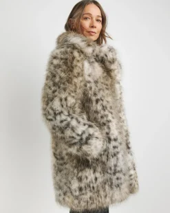 Short Leopard Faux Fur Coat