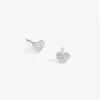 Simply Silver 925 Pave Heart Studs