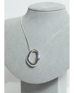 Simply Silver Molten Open Pendant