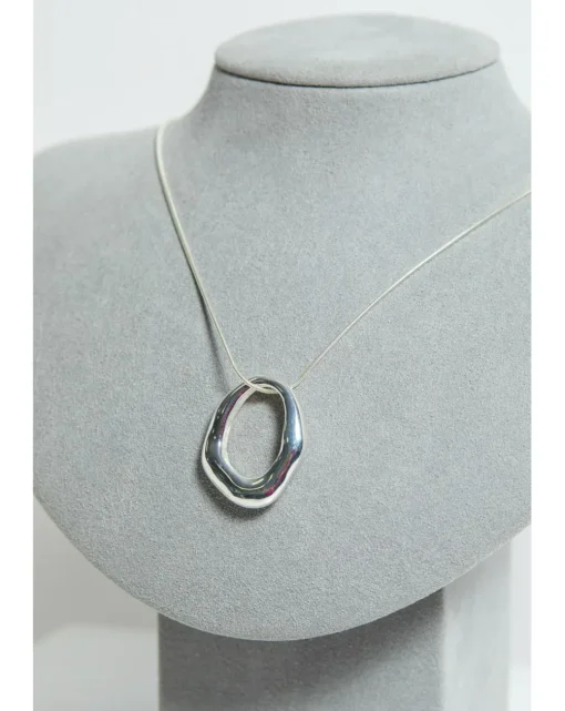 Simply Silver Molten Open Pendant