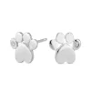 Simply Silver Sterling Silver 925 Paw Print Stud Earrings
