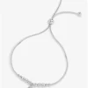 Simply Silver Sterling Silver 925 Polished Textured Heart Bracelet