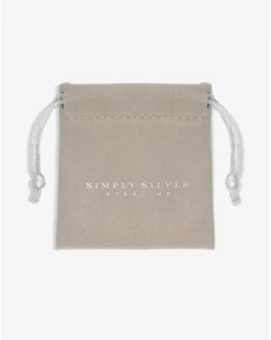 Simply Silver Sterling Silver 925 Polished Textured Heart Bracelet