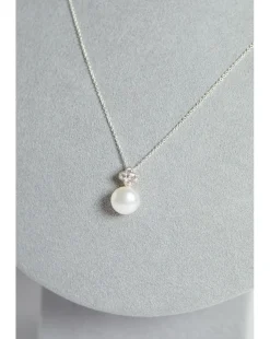 Simply Silver Sterling Silver 925 Clover And Pearl Pendant