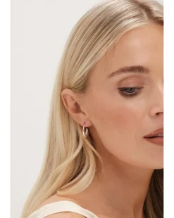 Simply Silver Sterling Silver 925 Polished Curved Hoop Earrings