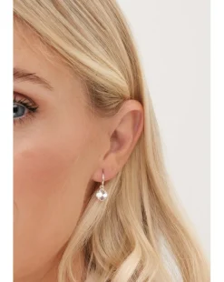Simply Silver Sterling Silver 925 Diamond Cut Clover Huggie Hoop Earrings