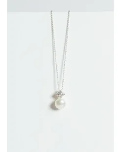Simply Silver Sterling Silver 925 Clover And Pearl Pendant