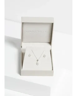 Simply Silver Sterling Silver 925 Cubic Zirconia Halo Teardrop Set - Gift Boxed